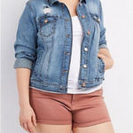 Charlotte Russe ✨HP✨Refuge Denim Destroyed Denim Jacket ✨ Photo 0