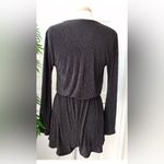 Topshop  Plunge Bell Sleeve Romper Black Size 2 NWOT Photo 1