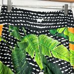 Gold Sheep  Tropical Print Athletic Leggings Size Large Photo 2
