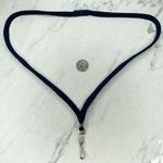 Navy Blue ID Badge Holder Lanyard Necklace Photo 0