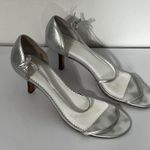 Lilly Pulitzer Silver Strappy Sandals with Bow Photo 0