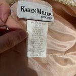 Karen Miller NY Vintage Brocade Jacquard Baroque Print Floral Embroidered Brooch Pin closure Fit Flare Overlay light weight fall Work business well made stunning shiny fabric funky indie street blazer jacket Photo 5