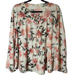 Altar'd State Altar’d‎ State pink green ivory floral babydoll blouse size XS Photo 0