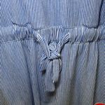 NWT MLB Concept Sports Ladies Chicago Cubs Blue Striped V Neck Romper XL Photo 6