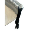 Nordstrom Rack Cinch Bag Canvas Tote 18.5 in x 17.5 in White Blue Log Black Rope Photo 3