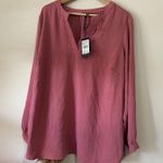 Adrianna Papell  Rose V-Neck Blouse Photo 2