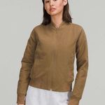 Lululemon Tan Non-Stop Cotton Bomber Jacket Photo 0