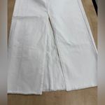 Loft  Denim Maxi Skirt in White with Front Slit Sz 8 Photo 5