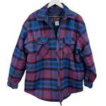Vintage 90s Plaid Quilted Shacket Blue Pink Size XL Photo 0