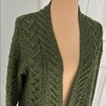 Aran Crafts Merino Wool Open Cardigan Army Green Size undefined Photo 3