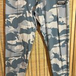 Adidas  Shades of Blue Camo Camoflage Athletic Leggings Tights Large NWT Photo 2