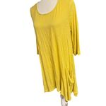Alembika Asymmetric Crinkle Tunic / Dress – Chartreuse Yellow Photo 4