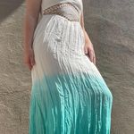 Entro Dip Dye Maxi Dress with Crochet Detail - size Small Photo 1