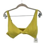 ANDIE Swim The Belmar Top - Glossy Eco Nylon in Honeysuckle Yellow M NWT Photo 2