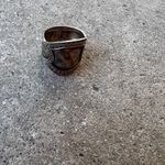 Vintage Native American 925 Sterling Silver Engraved Women’s Size 7.5” Blue Photo 1