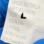 Elena Baldi MADE IN ITALY 100% Silk Elegant Sheer Gray Blouse Leopard print Size L Photo 3