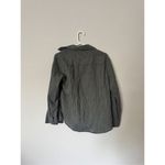 Dazy women’s gray and white striped dress shirt size medium Gray Photo 2