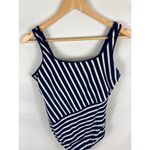 Lands' End Stripe One Piece Swimsuit Size 10 Photo 1