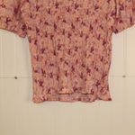 Nine West Pink Floral Smocked Top Size Large Photo 1