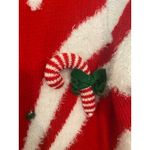 Holiday Christmas Ugly Sweater Dress Gingerbread Man Candy Cane Peppermint XXL Red Size 2X Photo 3