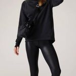 Athleta  Cozy Karma Twist Neck Black Sweatshirt Size Medium Photo 0