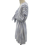 Rails Charlotte Dress in Grenadines Stripe White Blue Linen Size XS Photo 5