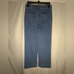 Avec Les Filles  Flat Front High Rise Wide Leg Jeans Med Blue Wash Denim 26 NWOT Photo 6