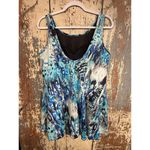 Swimsuits for All Mesh High Neck Swimdress One Piece Swimsuit Blue 18 Size XL Photo 2