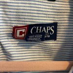 CHAPS Blue & White Striped Button Down Shirt Women or Men Size Large, pre-owned Photo 3