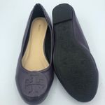 Tory Burch Minnie Purple Leather Ballet Flats Womens 5 Comfort Slip On Photo 1
