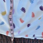 Nautica White Blouse with Colorful Leaf Design Photo 10