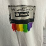 Hard Rock Cafe  Boombox Pride tee white unisex rainbow retro love cotton Small Photo 1