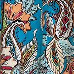 Chico's Chico’s floral paisley print short sleeve v-neck flowy oversized blouse Photo 4