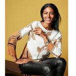 Chico's Faux Leather Ponte Slim Pants Size 16 S Classic Fit Black Coated Slimming Photo 2