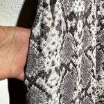 Free People Italian Love Story Mini Shirt Dress Snakeskin Print Collared Gray S Photo 3