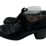 *Vintage 70's Chunky Oxford Heeled Shoes Womens 9 Photo 9