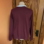 Vintage Teddy Bear Graphic Collared Sweatshirt Burgundy Cottagecore Top Photo 10