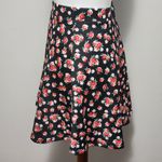 Olsenboye black red floral scuba skater skirt size xl Photo 2