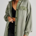 Free People  FP Womens Fall Ruby Oversized Distressed Shirt‎ Jacket Shacket XS Photo 0
