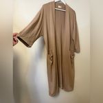 Wilfred  Free Zlata LONG Sweater Open Front Kimono Duster Camel Metallic Medium Photo 2