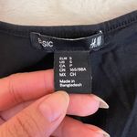 H&M Basic Black Scoop Neck Minimalist Cotton Tank Top Size Small Photo 3