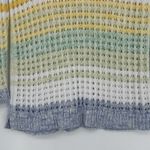 Talbots  Open Knit Sweater Rainbow Stripe Pullover Long Sleeve Cotton Size MP Photo 7