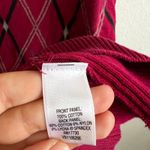 Merona Red Argyle Sweater Vest‎ Women’s Y2K Preppy Retro 2000s XL Photo 3