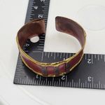 Cuff Bracelet Red Gold Handmade Copper & Brass Bangle Statement Bracelet Photo 11
