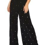 Beach Riot Celeste Pant High-Waist Wide Leg Mirror Embellished Black M NWT Photo 0