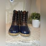 st. john's bay St John’s Bay Rollands navy/brown duck boots sz 11 Photo 3