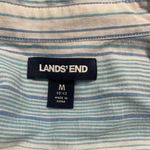 Lands' End  Size Medium  Top Blouse Button Up Cotton Linen Blend Photo 6