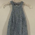 Lulus  Waiting For Tonight Blue Lace Halter Top Gown Photo 2