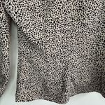 Lulu's Sweet Spot Taupe Cheetah Print Long Sleeve Black and Cream Blouse Size S Photo 9