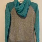 Aeropostale Vintage  87 Full Zip Up Hoodie Gray and Teal Reglan Sleeves A144 Photo 1